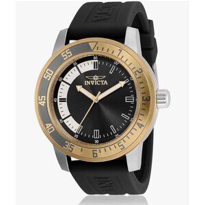 Men's Invicta Specialty Quartz Watch Black and Gold